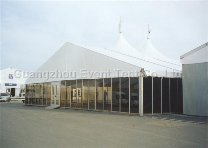 耐久ポリ塩化ビニールの生地の防水カバーが付いている500人の結婚披露宴のテントの白い玄関ひさし