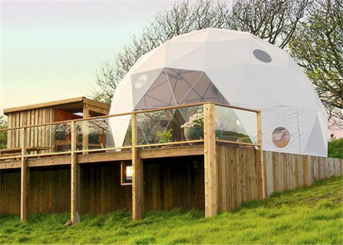 屋外のホテルの容易な取付けのために防水5m 6m 8m diaの木の床の贅沢なキャンプ テント