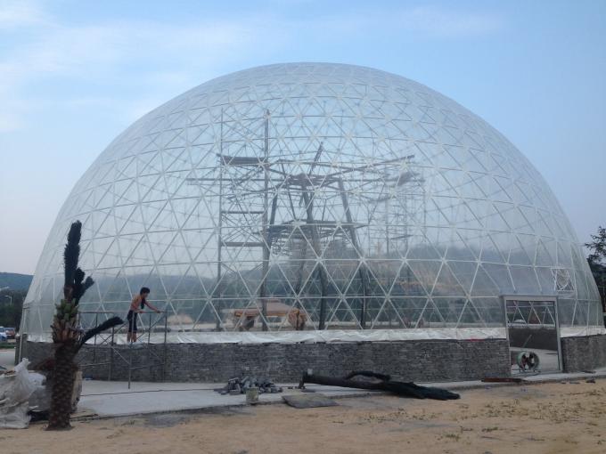 35mアルミニウム構造の塗られるポリ塩化ビニールが付いている測地線の透明なドームのテント