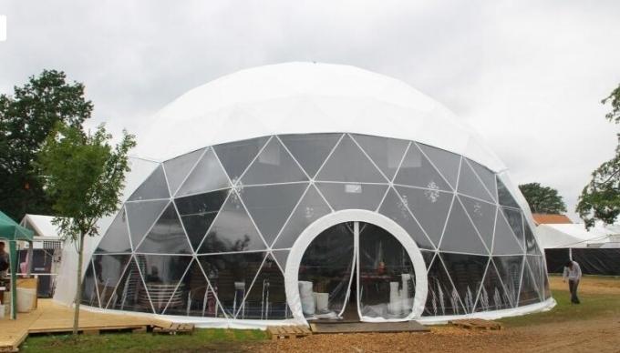 20mの直径の明確なポリ塩化ビニールの生地が付いている円形の測地線ドームのテント