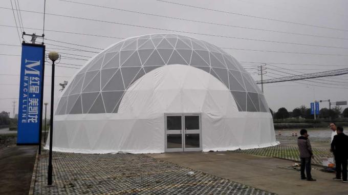 ポリ塩化ビニールとの紫外線抵抗力がある/防水ドームの小型テントの円形の定形はカバー生地に塗りました