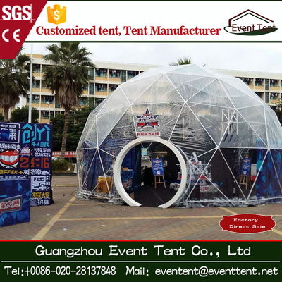 中国 強くされたガラス ドア、おおい党テントの直径4mに80mが付いているより大きいキャンプ テント サプライヤー