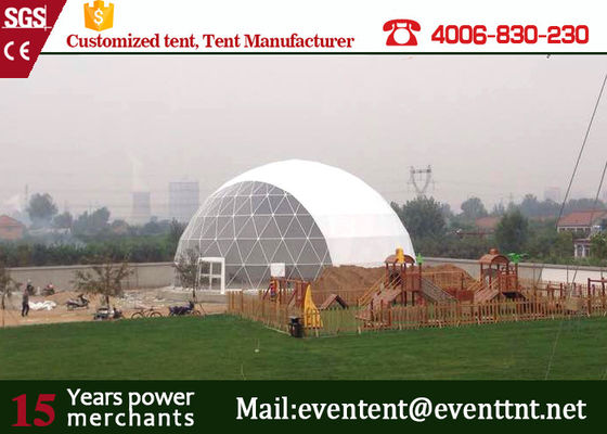 中国 容易鉄骨構造が付いている屋外の大きいドームのテント45mの直径を組み立てて下さい サプライヤー