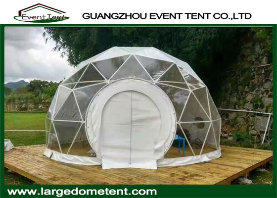中国 ポリ塩化ビニールWindowsが付いている透明な6mの測地線ドームのテントの温室 サプライヤー