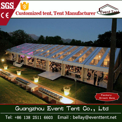 中国 透明な屋外の結婚披露宴のテント、明確な屋根の大きいでき事の玄関ひさしのテント サプライヤー