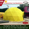 二重の上塗を施してあるポリ塩化ビニールの贅沢なキャンプ テント、居間のための小さく黄色い測地線ドームのテント サプライヤー