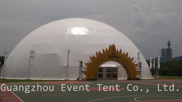 35mのでき事党1000人容量のための熱い電流を通された鉄骨フレーム ポリ塩化ビニールの屋根の大きいドームのテント