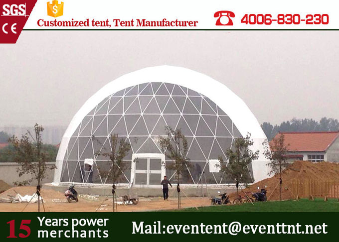 25meters直径白いポリ塩化ビニールの屋根の1000人のための大きいドームのテント