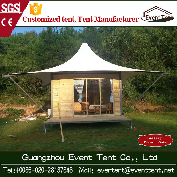 屋外家族の贅沢なキャンプ テント10x10は、熱いすくい鉄骨フレームのテントに電流を通しました
