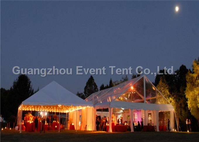 キャンプのための強いフレームの頑丈なテント、200人の座席が付いている明確な屋根の結婚式のテント