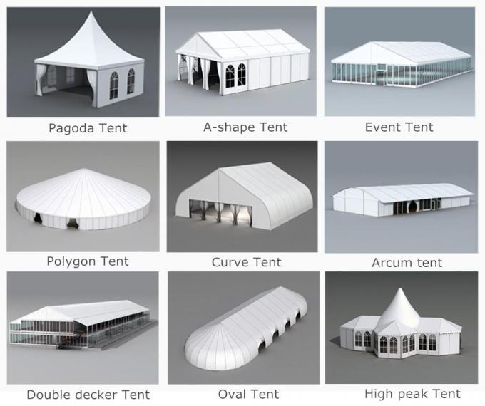 500人のために紫外線反注文のサーカスのテントの最も高いピーク フレームのテント32mの直径
