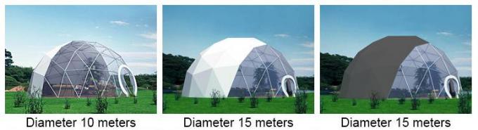35mアルミニウム構造の塗られるポリ塩化ビニールが付いている測地線の透明なドームのテント