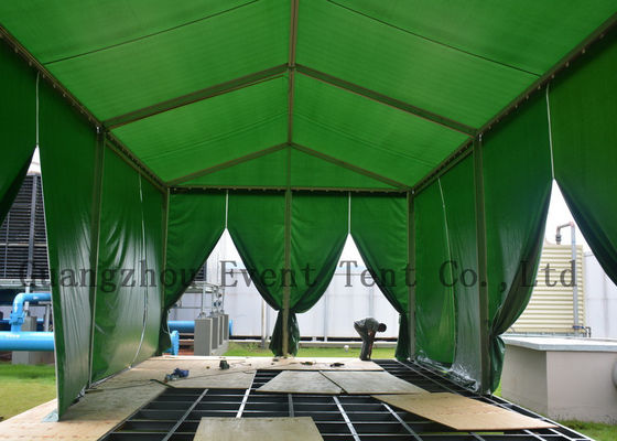 中国 防火効力のあるビジネス ショーのための生地のジッパーのドアが付いているフレームのテント サプライヤー