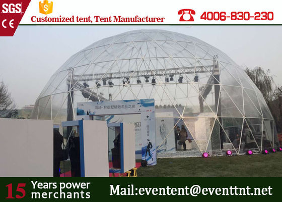 中国 アルミ合金フレームのメートル移動可能な大きいドームのテントの家25大きいキャンペーンのために サプライヤー