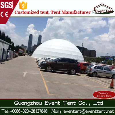 中国 850g/Sqm二重ポリ塩化ビニールの生地が付いている贅沢で白い測地線ドームのテント サプライヤー