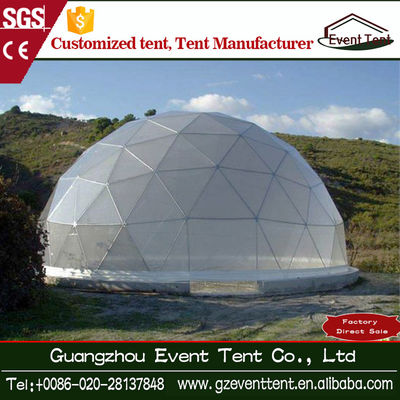 中国 でき事のための鉄骨フレームの鋼鉄Dia 30mの透明な測地線ドームのテント サプライヤー