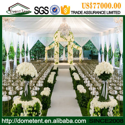 中国 贅沢な耐久のアルミ合金のゆとりのスパンの結婚披露宴のテント20 x 75m サプライヤー