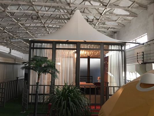 中国 ガラス玄関ひさしプレハブ リゾートの家のホテルの屋外のキャンプ テントの贅沢5m * 5m サプライヤー