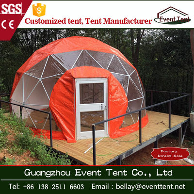 中国 水の証拠に赤い10mを調節/ホテルのための大きいドームのテント作って下さい サプライヤー
